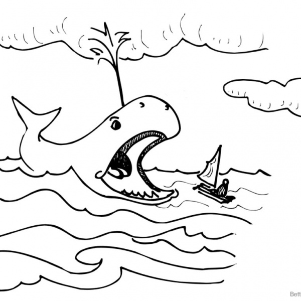 Jonah And The Whale Coloring Pages Connect the Dots by Number - Free ...