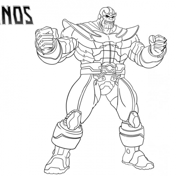 Thanos Coloring Pages Mad Titan - Free Printable Coloring Pages