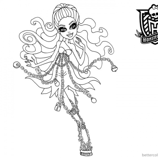 Toralei Stripe from Monster High Coloring Pages Line Drawing Clipart ...