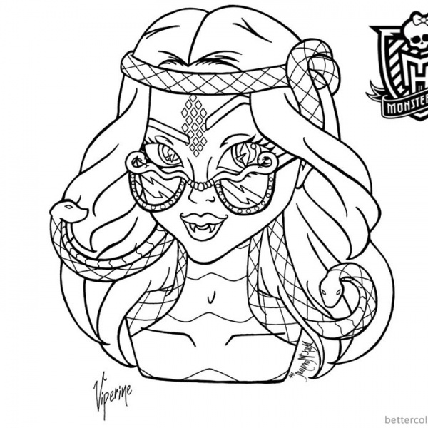 Toralei Stripe from Monster High Coloring Pages Line Drawing Clipart ...