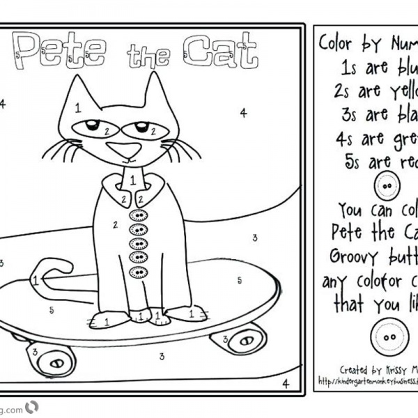 Pete the Cat Coloring Pages Play Guitar for Lunch - Free Printable ...