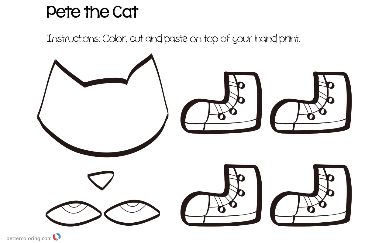 Download Pete the Cat Coloring Pages Crafts - Free Printable ...
