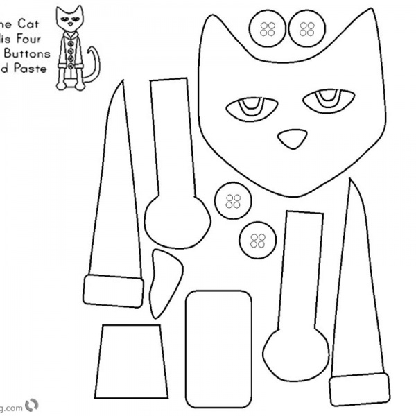 Pete the Cat Coloring Pages Crafts - Free Printable Coloring Pages