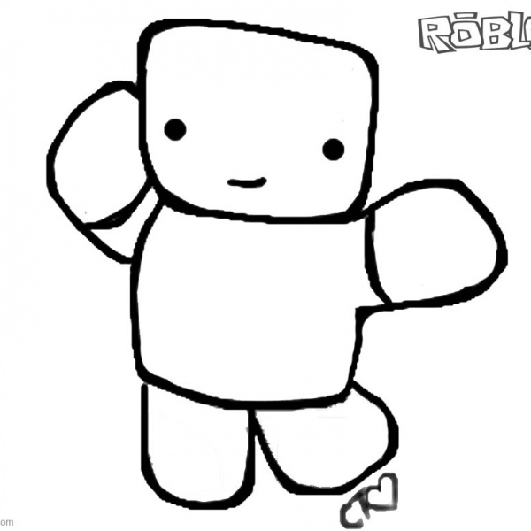 Roblox Noob Coloring Pages Happy Noob - Free Printable Coloring Pages