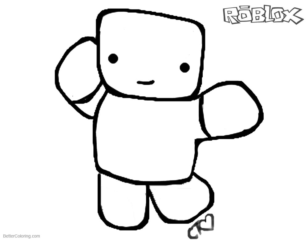 Roblox Noob Coloring Pages Chibi by missturtleshellpasta - Free