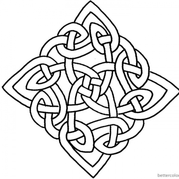 Celtic Knot Coloring Pages Heart Love - Free Printable Coloring Pages