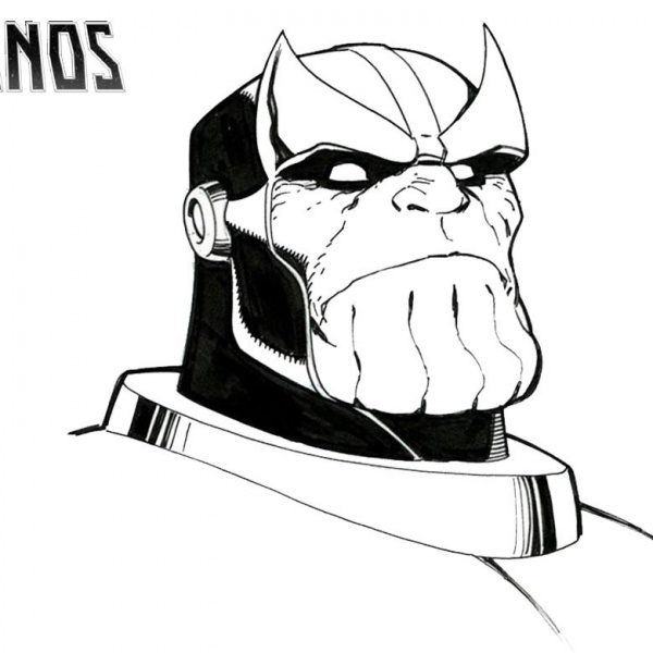 Thanos Coloring Pages Line Drawing - Free Printable Coloring Pages