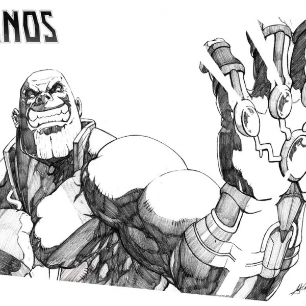 Thanos Coloring Pages from Marvel Avengers - Free Printable Coloring Pages