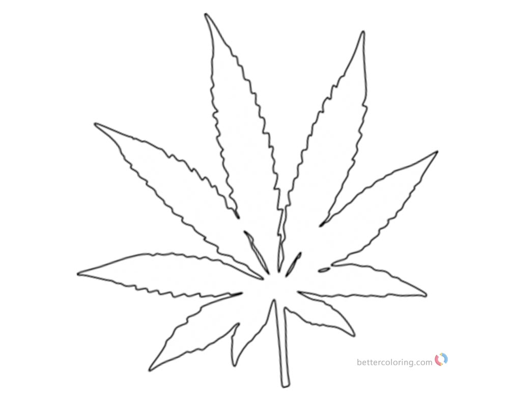 Marijuana Leaf Coloring Coloring Pages