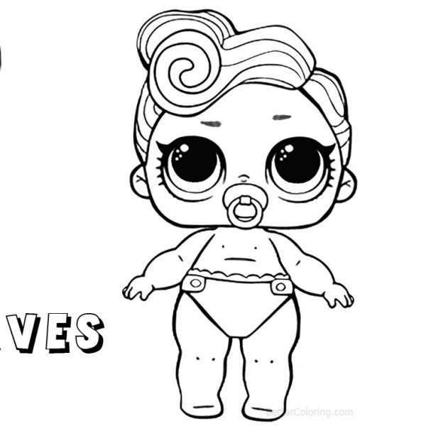 LOL Coloring Pages Series 3 Lil Glamstronaut - Free Printable Coloring