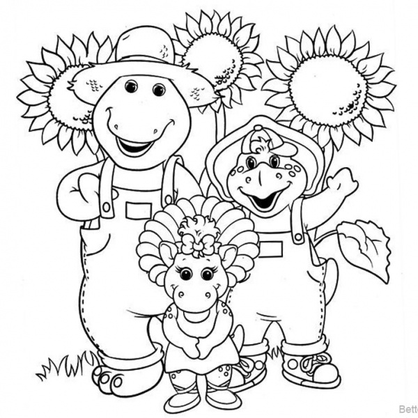 Barney Coloring Pages Happy Birthday Clipart - Free Printable Coloring ...