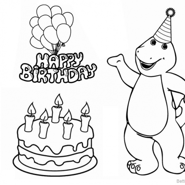Barney Coloring Pages Clipart - Free Printable Coloring Pages