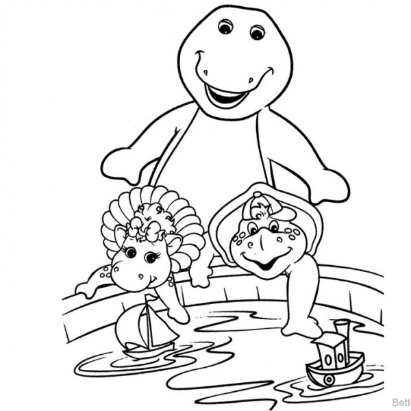 Barney Coloring Pages Ice cream - Free Printable Coloring Pages
