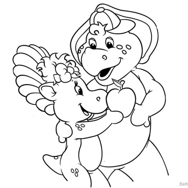 Barney Connect the Dots Coloring Pages - Free Printable Coloring Pages