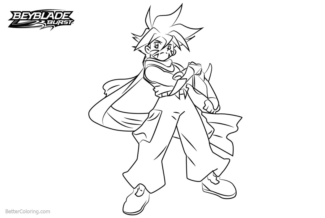Beyblade Burst Characters Coloring Pages Kai - Free Printable Coloring ...