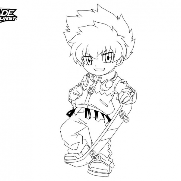 Beyblade Burst Coloring Pages Characters Line Art - Free Printable ...