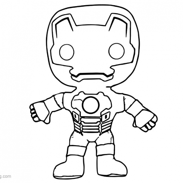 Chibi Iron Man Coloring Pages Lineart - Free Printable Coloring Pages