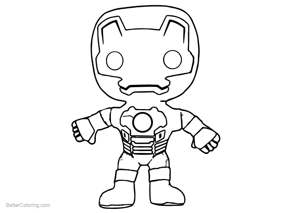 Cartoon Chibi Iron Man Coloring Pages Free Printable