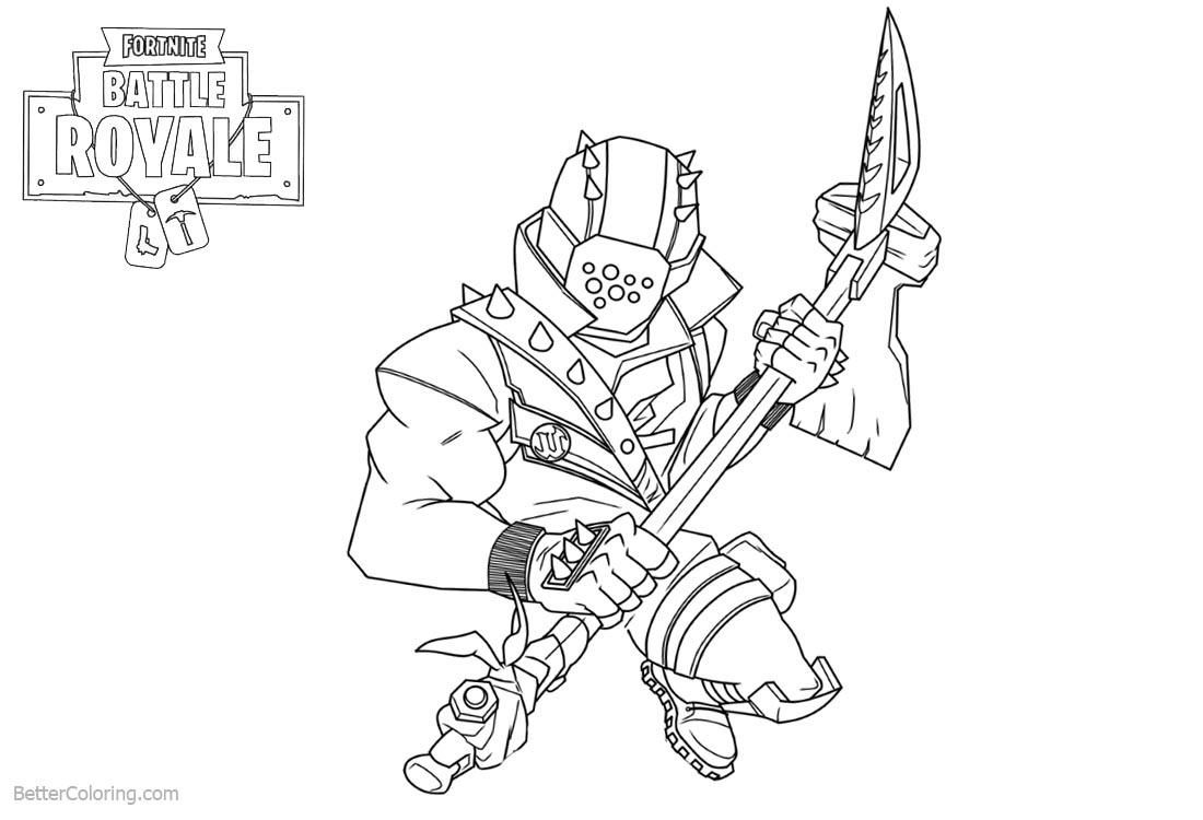 Characters from Fortnite Coloring Pages Black and White - Free ...
