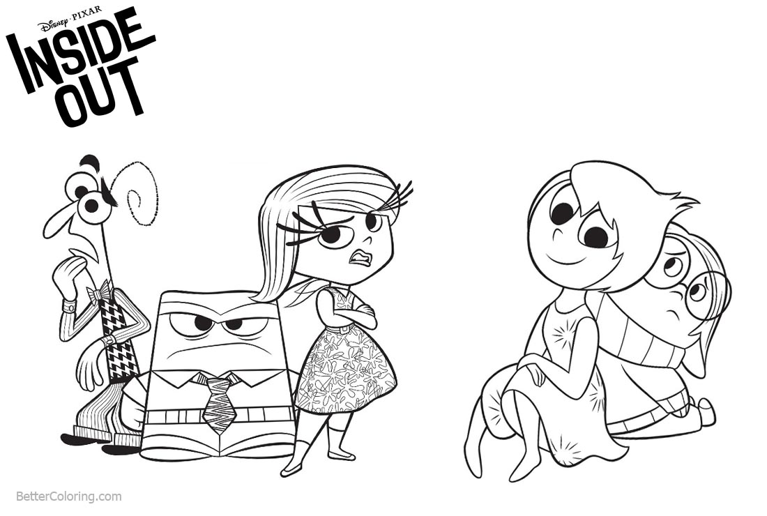 Characters from Inside Out Coloring Pages - Free Printable Coloring Pages