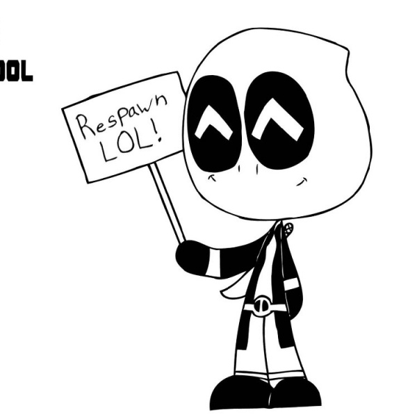 cute deadpool coloring pages