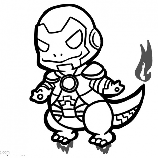 Superhero Chibi Iron Man Coloring Pages - Free Printable Coloring Pages