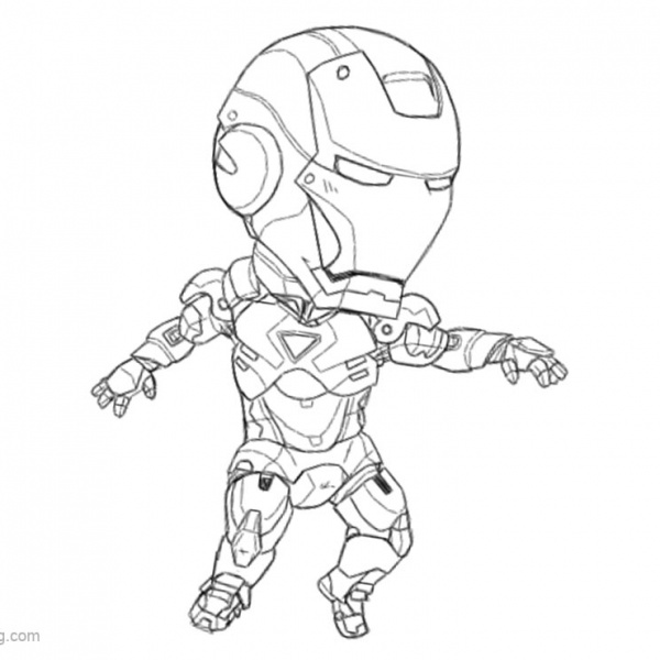 Cartoon Chibi Iron Man Coloring Pages - Free Printable Coloring Pages