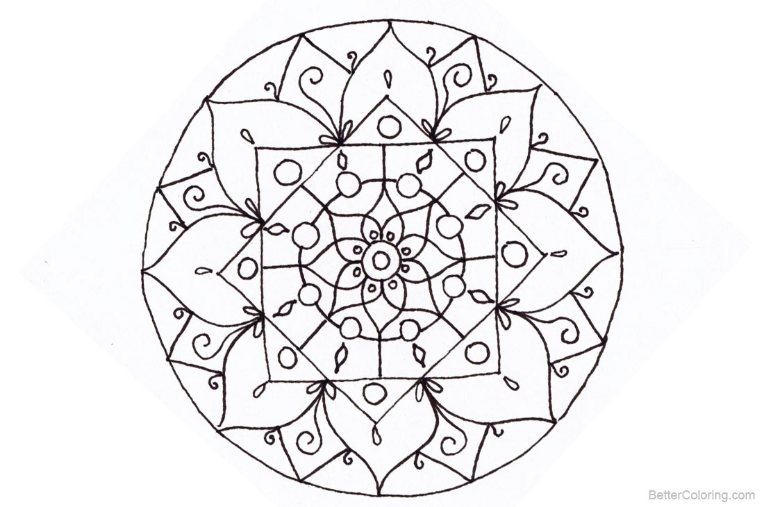 Christmas Mandala Coloring Pages Lineart Free Printable Coloring Pages