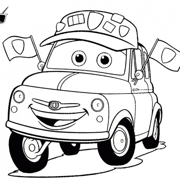 Cars Pixar Coloring Pages Mia and Tia - Free Printable Coloring Pages