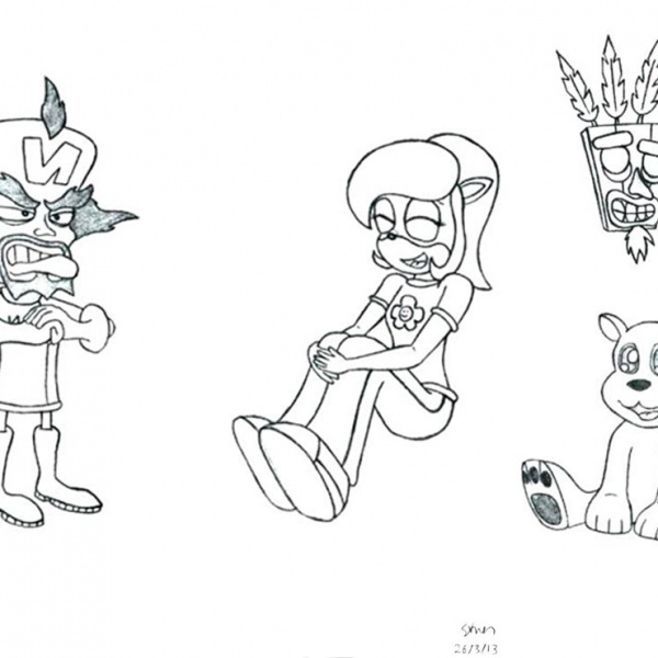 Crash Bandicoot Coloring Pages - Free Printable Coloring Pages