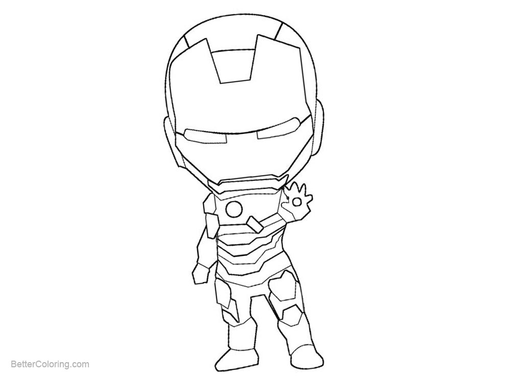 Cute Chibi Iron Man Coloring Pages - Free Printable Coloring Pages