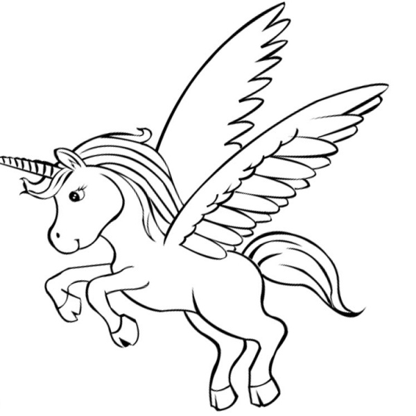 Two Unicorns Coloring Pages With Rainbow - Free Printable Coloring Pages