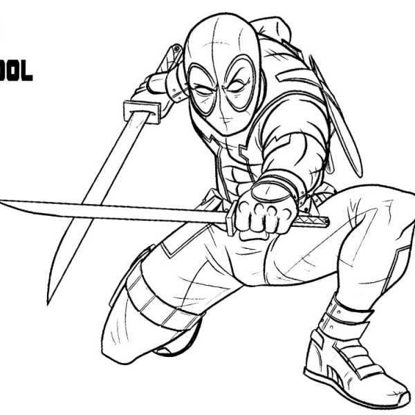 Cute Deadpool Coloring Pages - Free Printable Coloring Pages