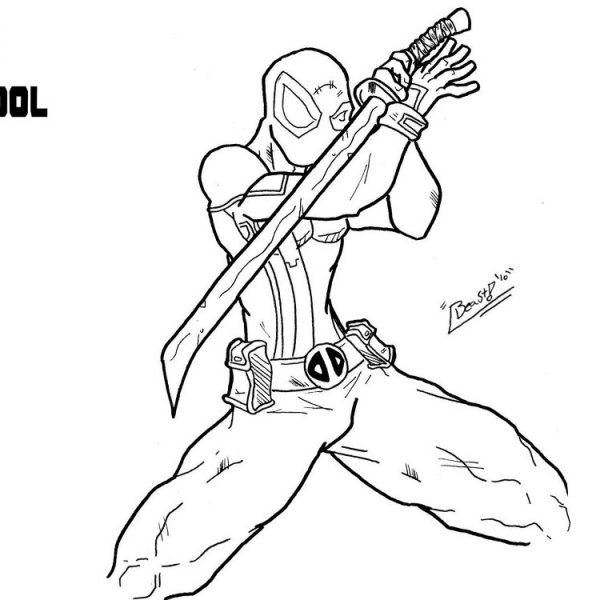 Baby Deadpool Coloring Pages by little raid - Free Printable Coloring Pages