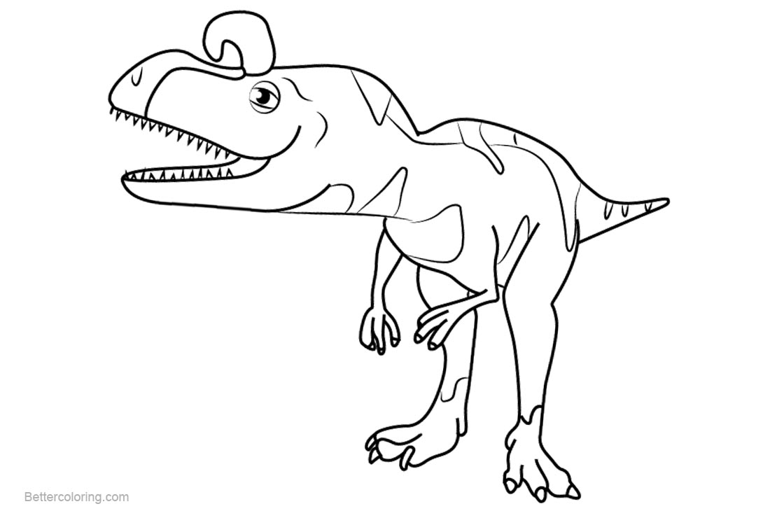 Dimorphodon Dinosaur Coloring Train Cryolophosaurus Template