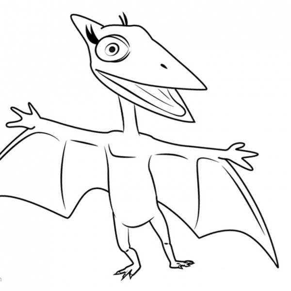 mr pteranodon coloring page transparent png dinosaur train