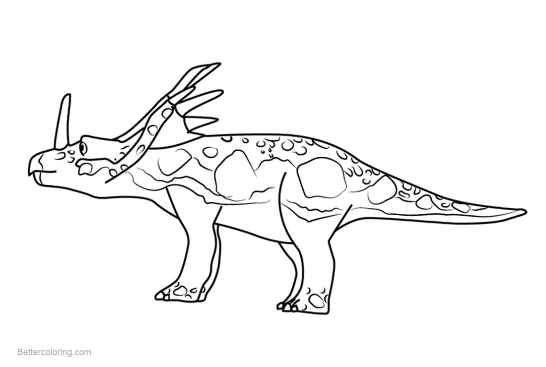 Download Dinosaur Train Coloring Pages Sonja Styracosaurus - Free Printable Coloring Pages