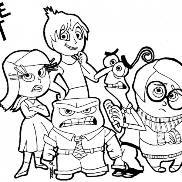 Characters from Inside Out Coloring Pages - Free Printable Coloring Pages