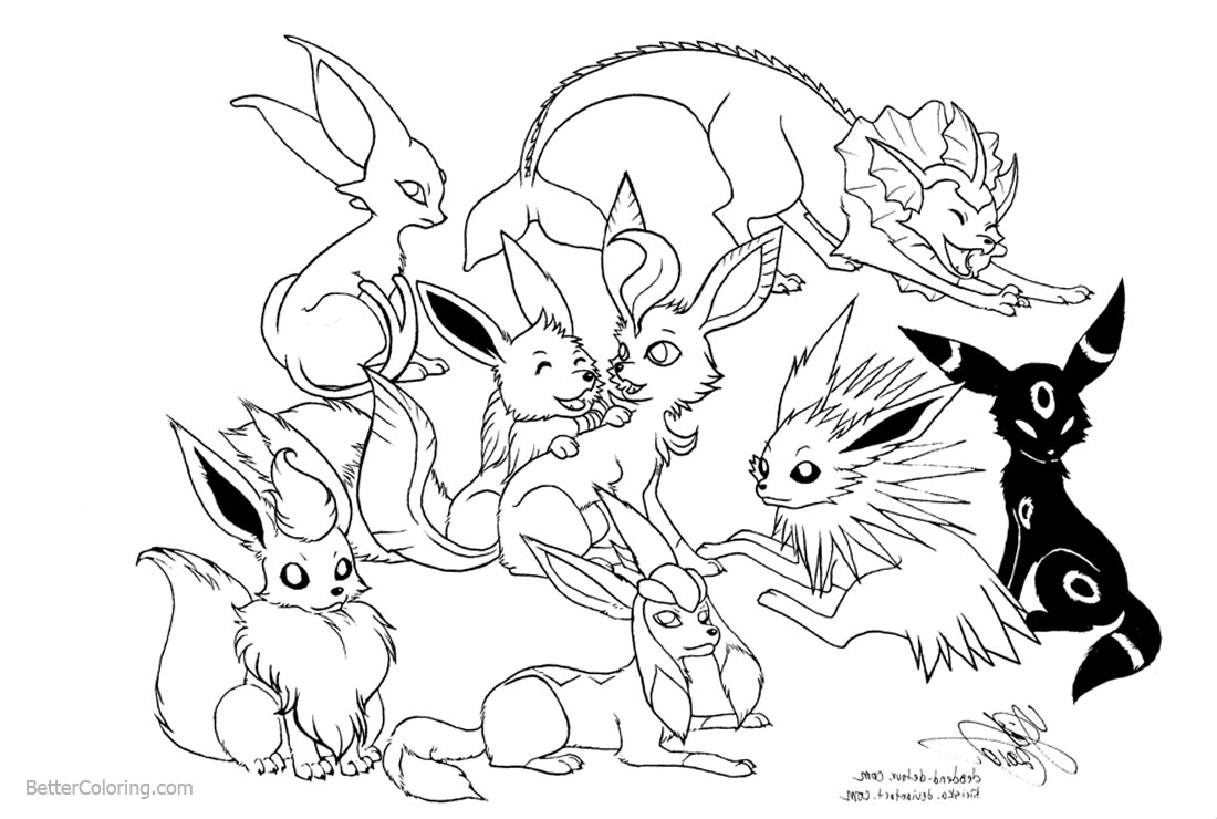 eevee-sheets-coloring-pages