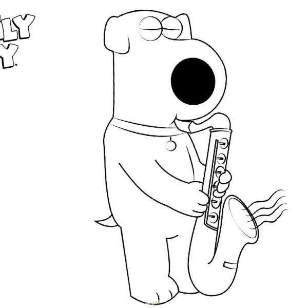 Family Guy Coloring Pages Watch TV - Free Printable Coloring Pages