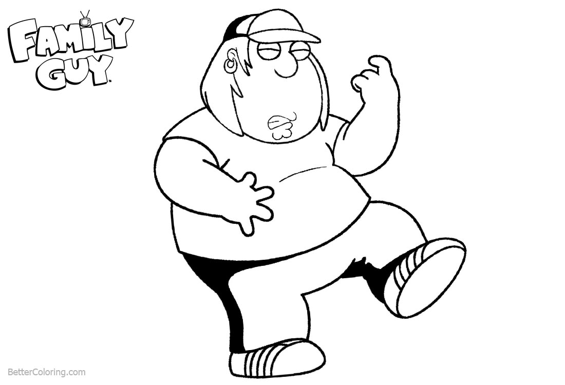 Family Guy Coloring Pages Funny Chris - Free Printable Coloring Pages