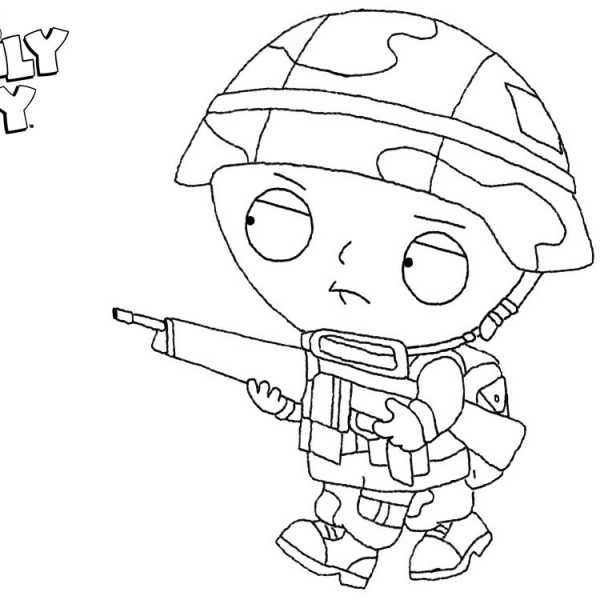Stewie from Family Guy Coloring Pages Lois With A Gun - Free Printable ...