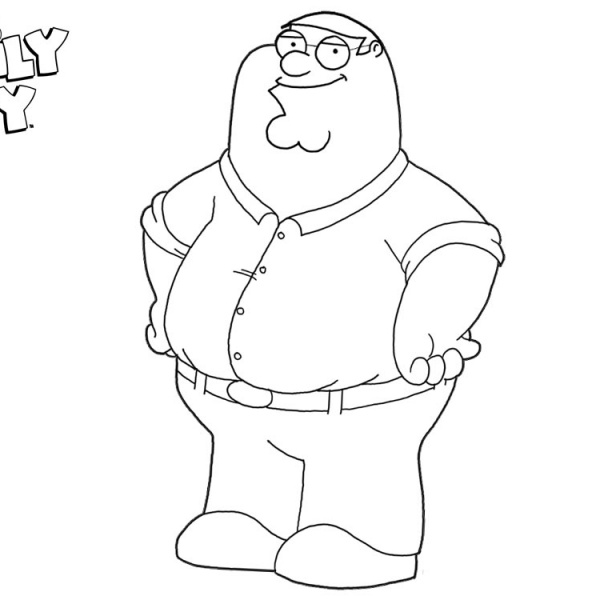 Family Guy Coloring Pages Characters Line Art - Free Printable Coloring ...