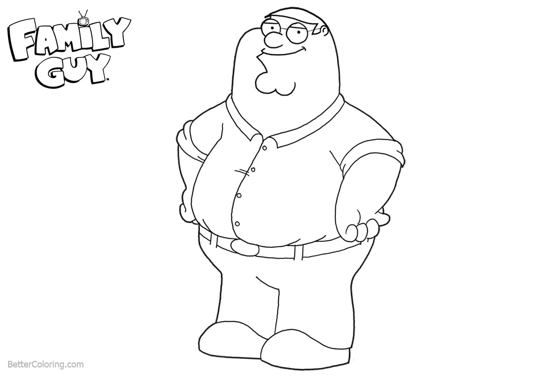 Family Guy Peter Griffin Coloring Pages - Free Printable Coloring Pages