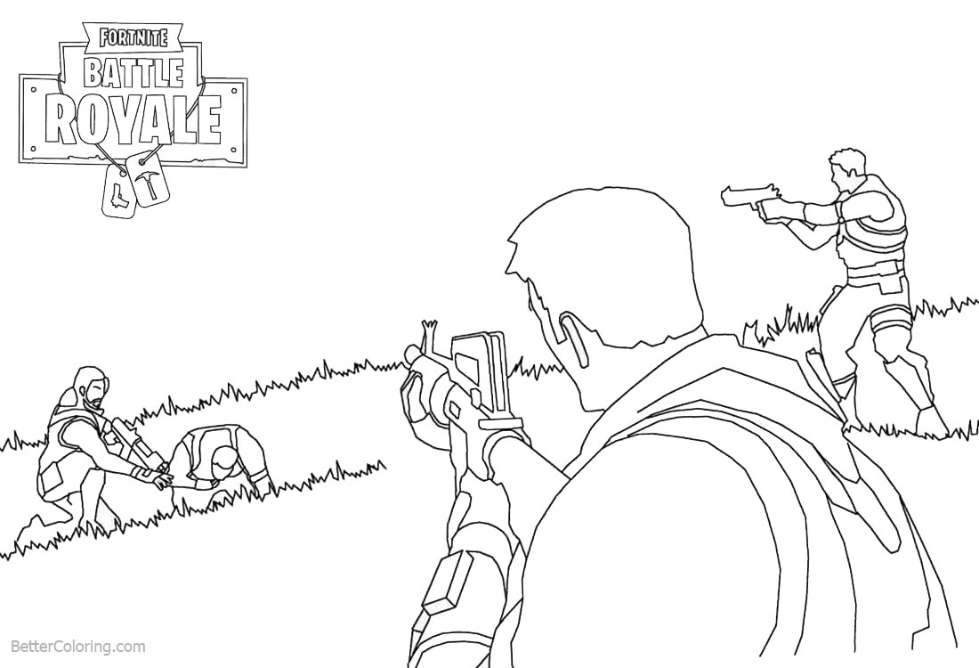 Fortnite Coloring Pages Video Game Lineart - Free Printable Coloring Pages