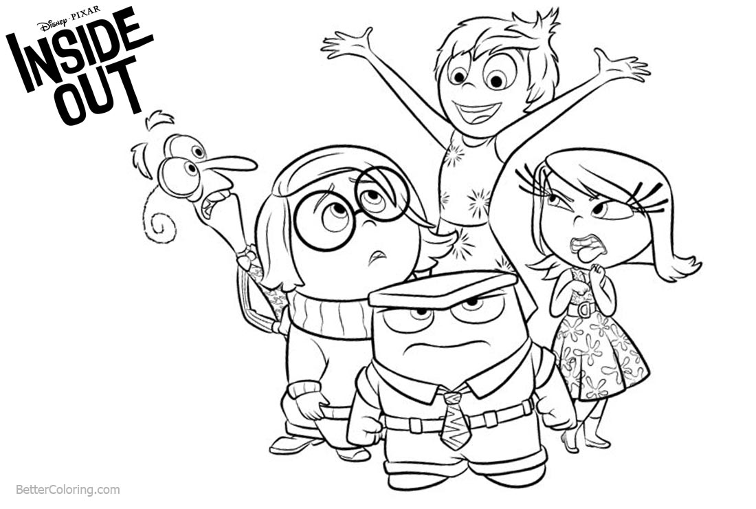 Funny Inside Out Coloring Pages - Free Printable Coloring Pages