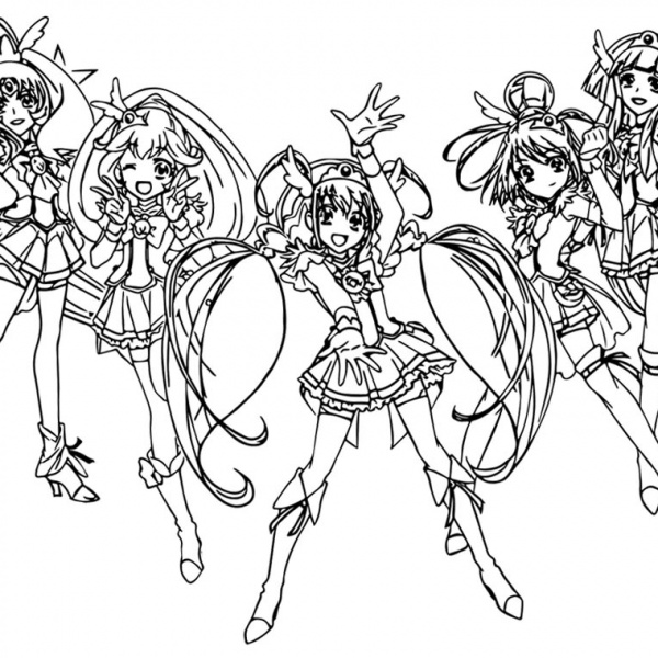 Glitter Force Characters Coloring Pages Precure - Free Printable ...