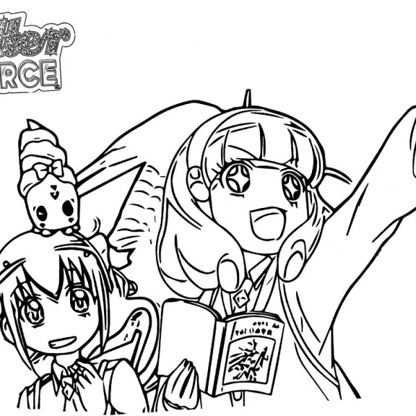 Glitter Force Coloring Pages Precure Five Girls - Free Printable ...