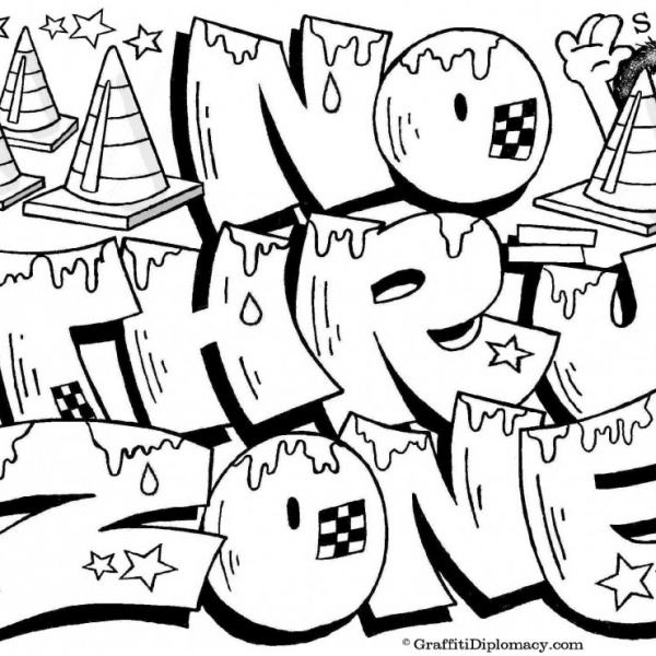 Graffiti Coloring Pages Peace - Free Printable Coloring Pages