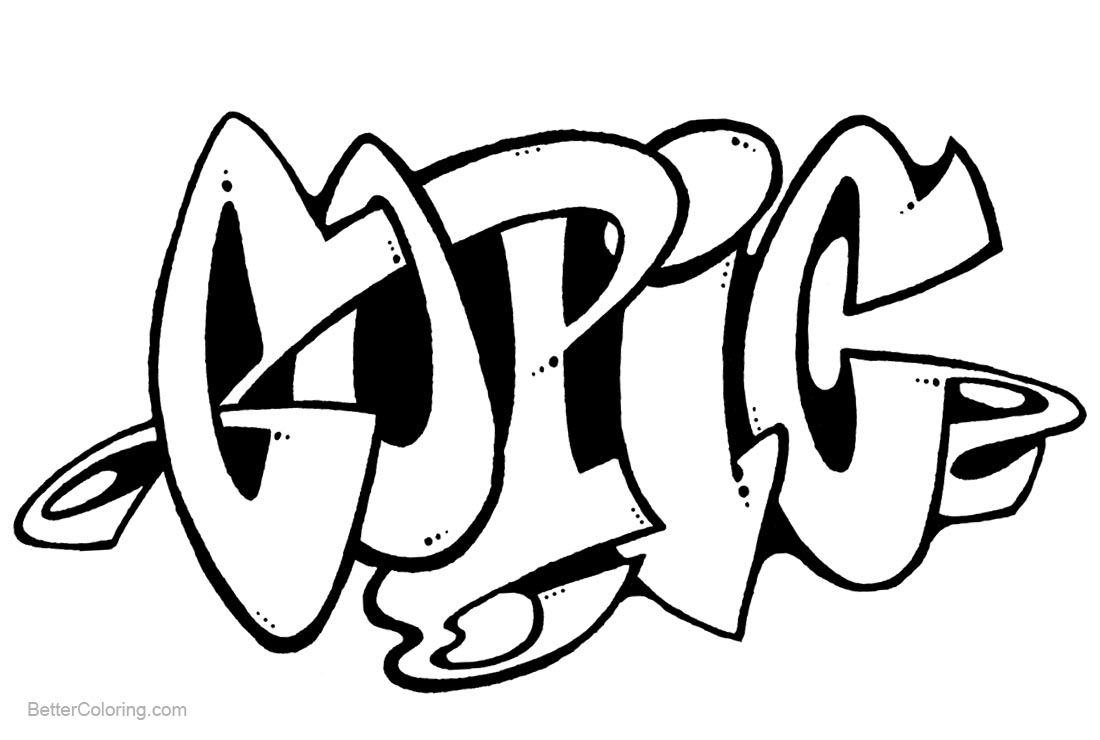 Download Graffiti Coloring Pages Letters - Free Printable Coloring Pages